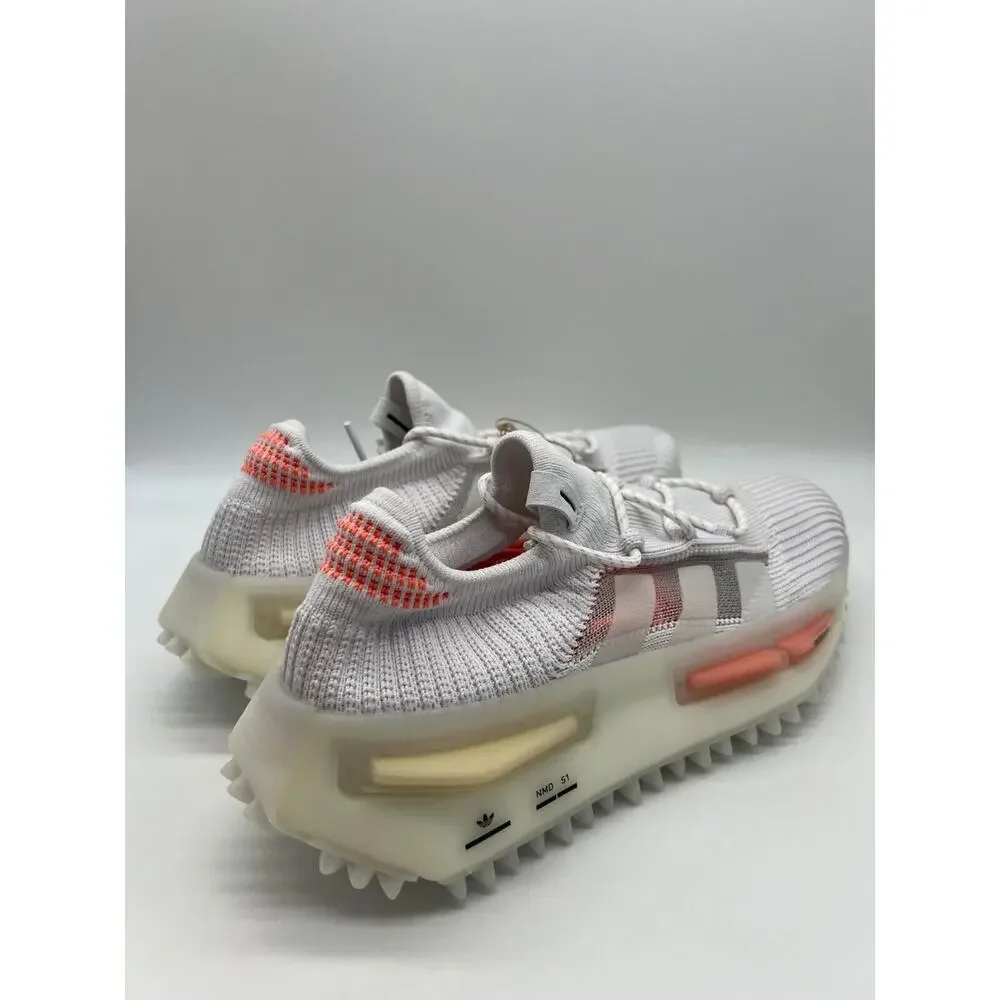 Adidas Women's NMD S1 Low Shoes Coral White HQ4465 Size 10 NWT